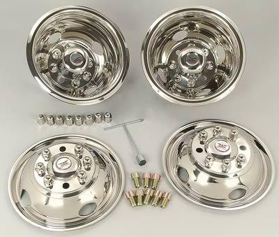 Phoenix usa wheel simulators dually stainless 16" dia 8-lug chevy silverado