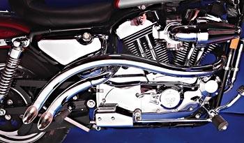 V-twin manufacturing radi curved exhaust system for sportster