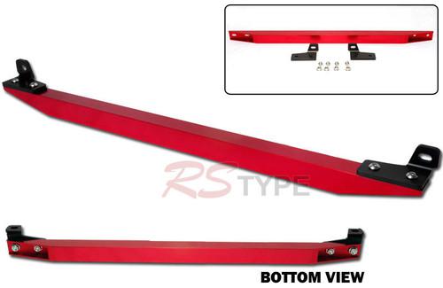 1988-1991 honda civic / crx ef 695mm aluminum rear lower tie bar red