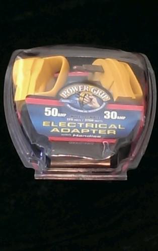 Camco power grip rv electrical 50 amp male  30 amp female heavy duty w/ handles 