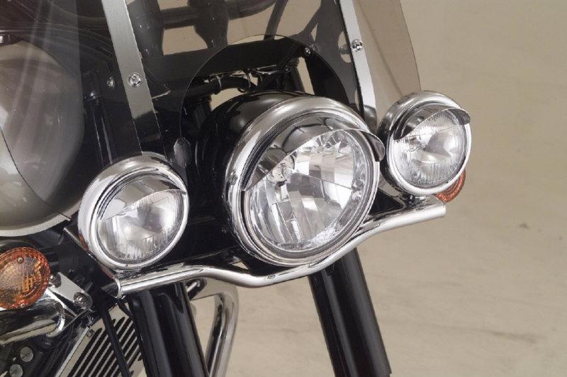 Harley davidson headlamp & passing lamp visors trim rings 3pc set 