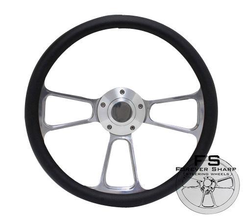 Polaris rzr / ranger steering wheel ~all models (muscle/half wrap) w/adptr ~gray