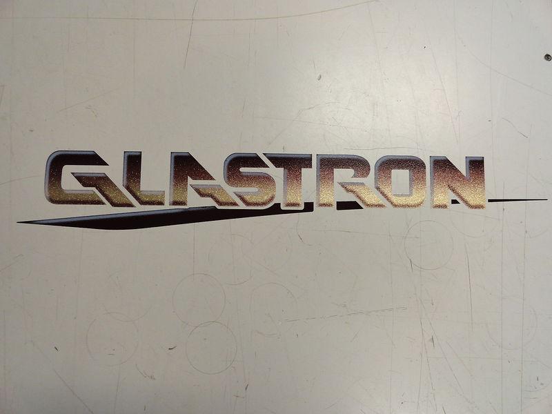 Glastron burgundy / gold decal starboard side 24 1/2" x 3 5/8" marine boat