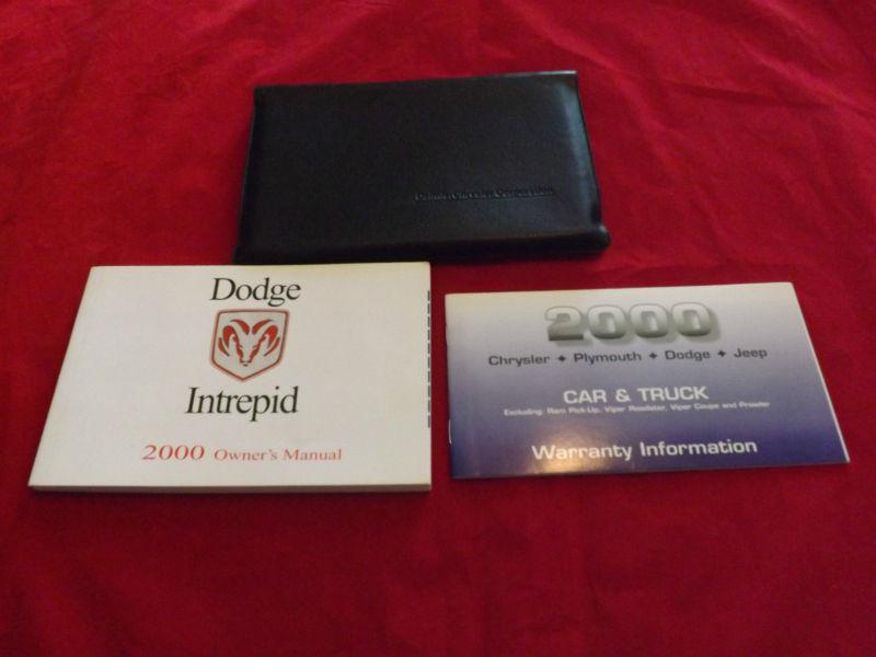 2000 dodge intrepid owner's manual set, black case,and warranty info