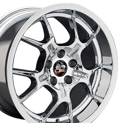 18" 9/10 chrome gt4 wheels tires set of 4 rims fit mustang® '94-'04