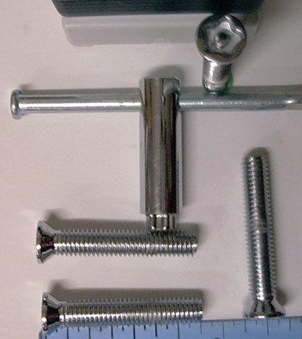 4 wheels center cap screw locks 1 3/4 long .48 inch cone tapered head 8mm 42924