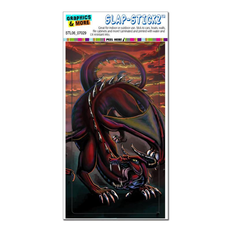 Dragon red - fantasy - slap-stickz™ automotive car window locker bumper sticker