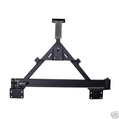 Tire carrier add on for xhd rear bumper jeep wrangler 