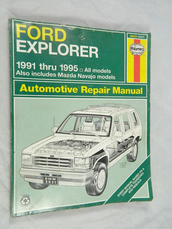 Ford explorer mazda navajo 1991 92 93 94 95 service repair shop manual booklet 