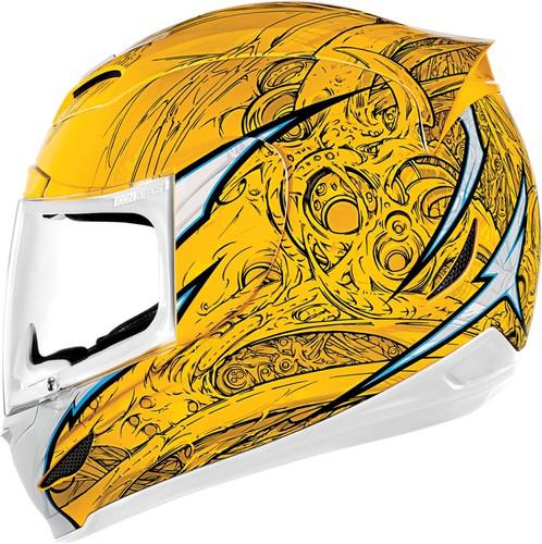 Icon airmada sportbike sb1 helmet yellow 3xl new