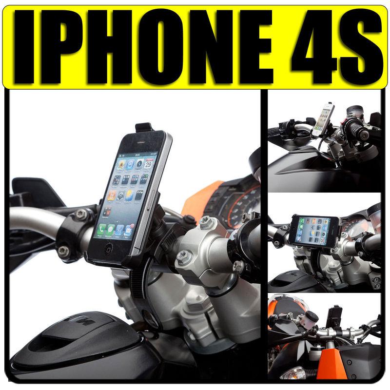 Ultimate addons motorcycle bike locking strap mount with apple iphone 4s holder