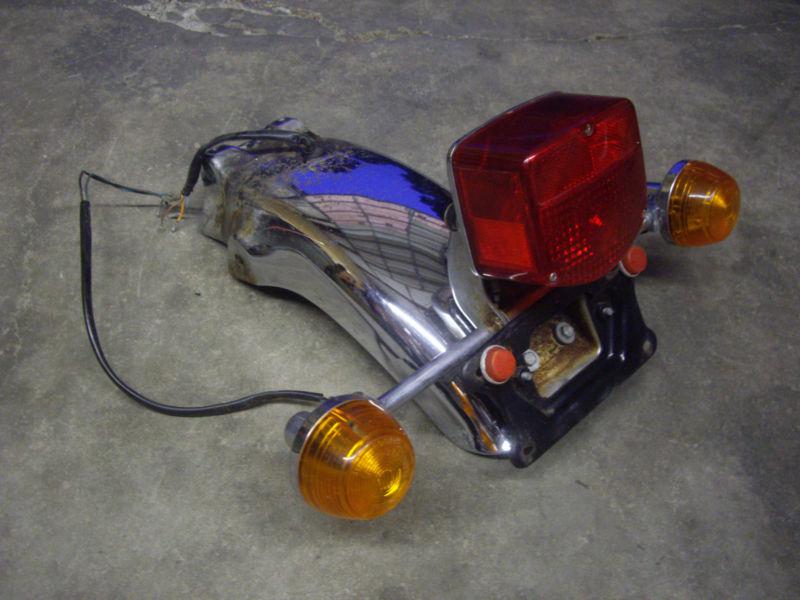 Oem honda cm450 rear fender with taillight and turn signal assembly