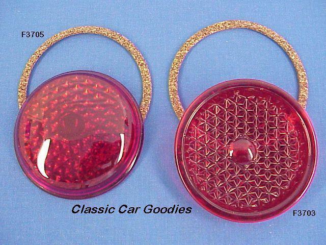 1937 ford tail light lens glass (2) and cork gaskets (2)