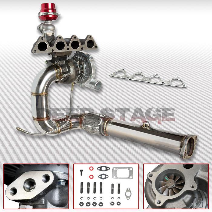 T04e turbo upgrade kit+cast exhaust manifold+downpipe+wastegate 97-01 honda cr-v