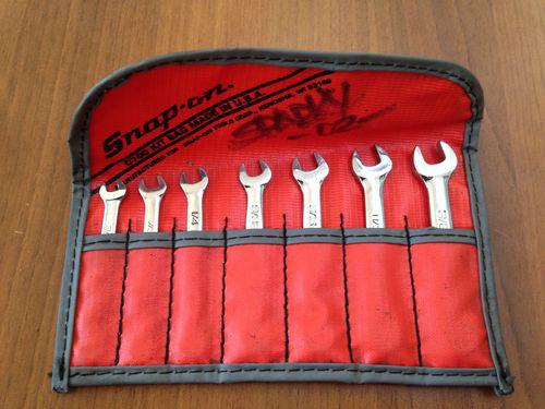 Snap on tools 3/16 to 3/8 small wrench set 7 pieces and c700 kit bag