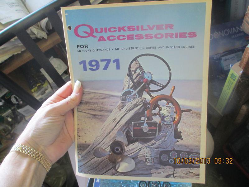 1971 mercury quicksilver accessories catalog oem original