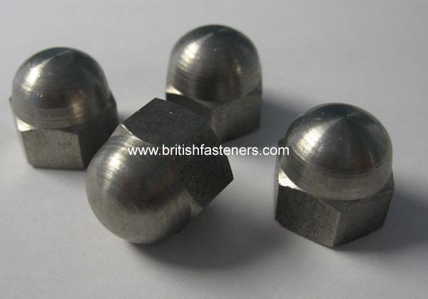 Bsc cei 1/4" 26 tpi bscycle stainless steel dome nuts bsa triumph norton british