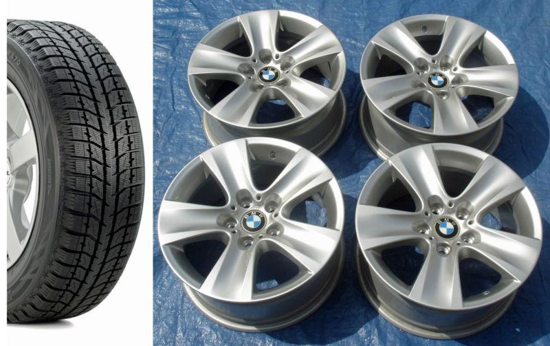 Bmw 528 535 550 640 650 17" factory wheels rims & blizzak snow tires 2011-2014