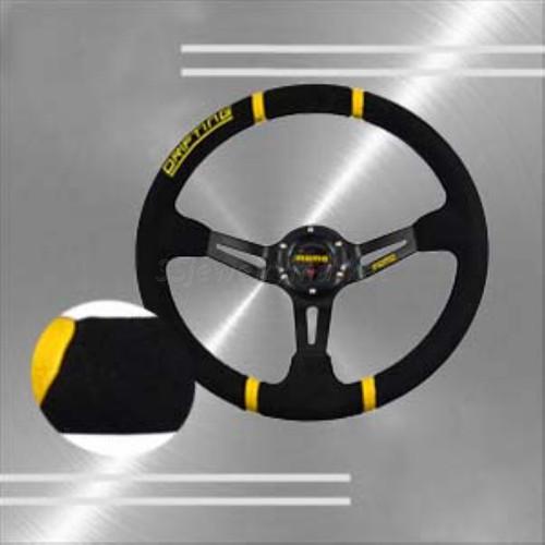 350mm axiom universal modified road race sport car racing leather steering wheel