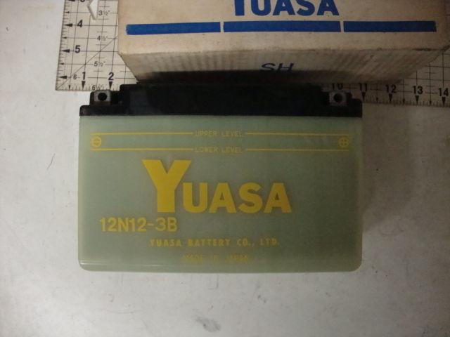 Yuasa  battery 12n12-3b vintage nos oem 12n123b honda yamaha kawasaki  