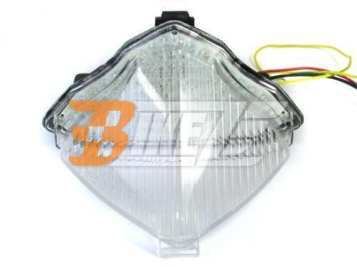 Fit yamaha yzf 1000 r1 04 05 06 clear led tail light w/ turn signal integrated