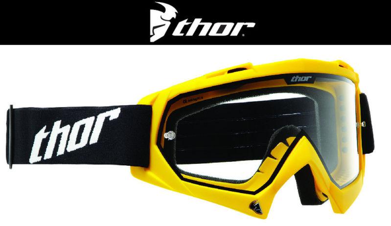 Thor enemy solid yellow dirt bike goggles motocross mx atv gogges googles 2014