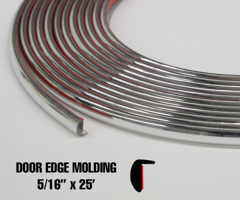 Door edge & lip molding l style * 5/16"x 25' chrome