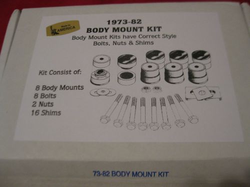 Corvette body mount kit 1973-1982. will fit 68-72 new. body installation kit