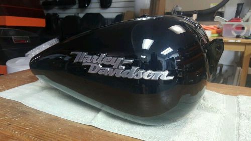 Harley davidson dyna wide glide paint set tank, front &amp; rear fender tin black