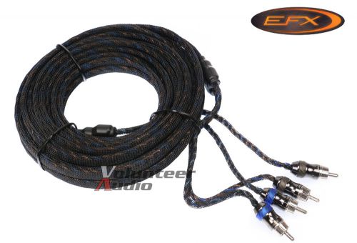 Scosche efx hexad 20ft 20&#039; foot rca interconnect audio cables 2 channel
