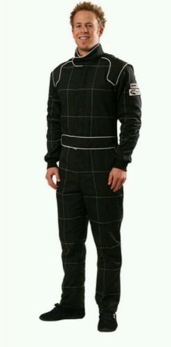 2 layer black racing suit circle dirt track sprint wissota drag race