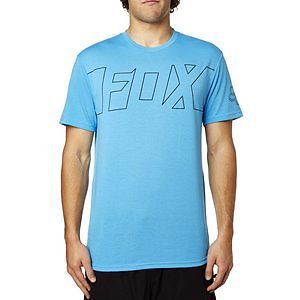 Fox racing crisis mens short sleeve tech t-shirt surface blue