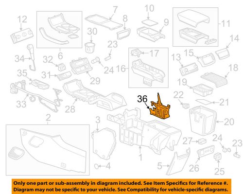 Gm oem center console-shifter assembly 20981588