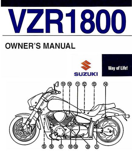 2012 suzuki vzr1800 m109r boulevard motorcycle owners manual-vzr 1800 m109r blvd