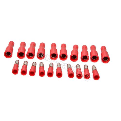 10pair bullet connector insulated crimp terminals for electrical &amp; audio wiring