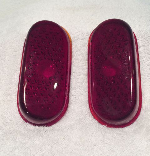 1940 chevrolet red glass tail light lenses pair stimsonite