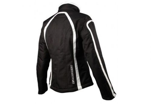 Yamaha jett motorcycle jacket black &amp; white waterproof size 6 jett new women&#039;s