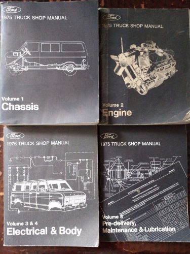Ford - 1975 truck shop manual - 5 volume set - f series/bronco/econoline