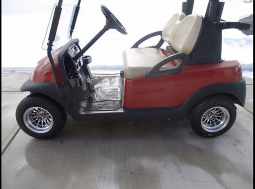 Golf car cart 10” machined rim/ black-logo cap, chrome valve stem. club car ezgo