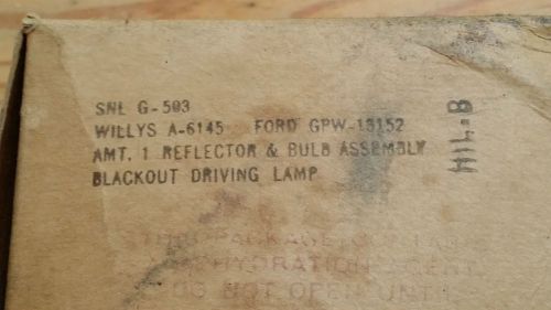 Original willys mb / ford gpw black out lamp bulb box - dated jun 15,1944