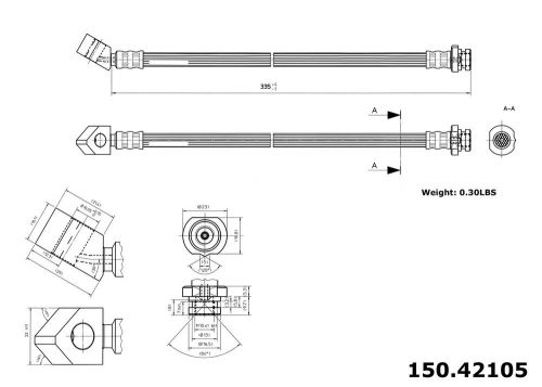Centric parts 150.42105 front brake hose
