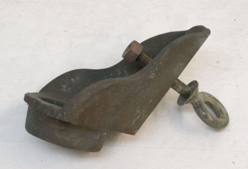 Vintage solid bronze boat bow cleat plate, sail boat ,fixture