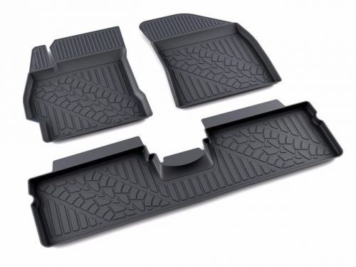 Auto car floor liner mats toyota corolla 2007 full kit polymer+rubber 4pc new!