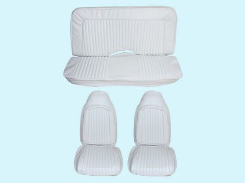 Pg classic 5503-buk-200 1973-74 challenger front and rear seat cover set (white)