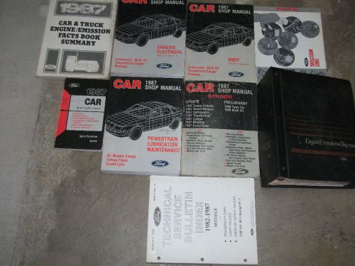 1987 ford mustang gt cobra service shop repair manual set oem factory books 87