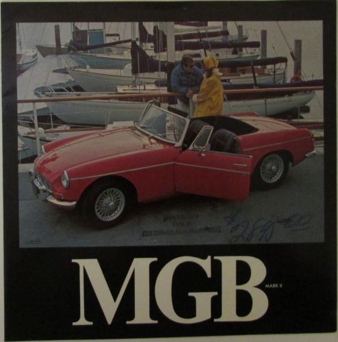 1968 mg mgb mark ii original color sales brochure