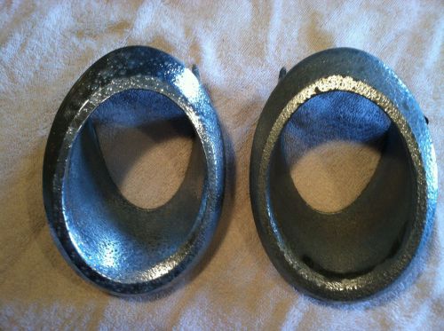 1966-1967 chevy corvette exhaust bezels right and left side dual exhaust 1pair