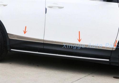 6pcs chromed car door side decorate trim strip for toyota rav4 2013-2015