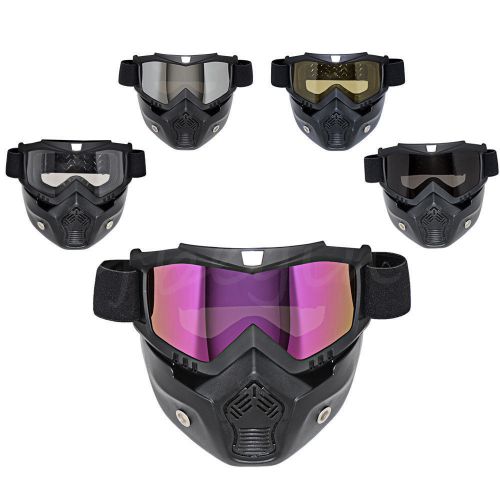 Motocross riding hunting off-road anti-fog goggles scooter helmet removable mask
