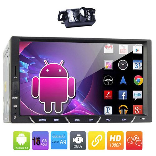 2din 7&#034; in dash android 4.4 quad-core car pc tablet gps stereo radio 3g-wifi+cam